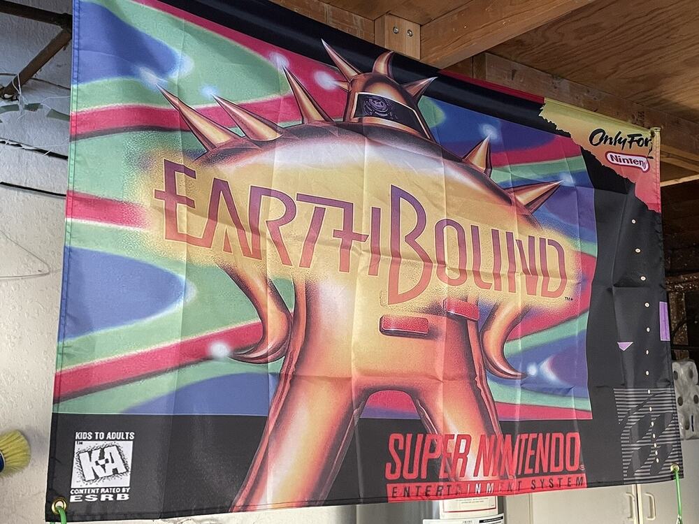 EarthBound 5' Flag Banner Poster / Super Nintendo SNES RPG JRPG